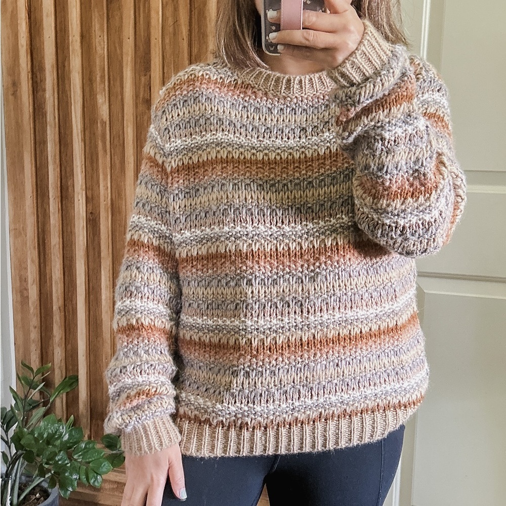 ELSAMANDA Italian Knit Wool Blend Pullover Sweater. Size S